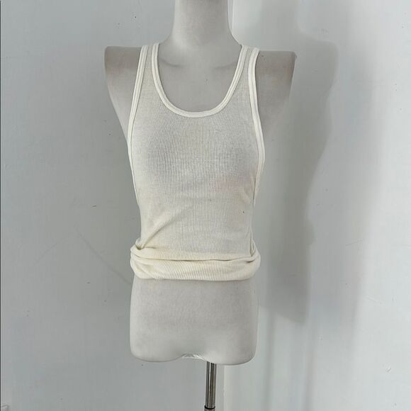 Vintage 40s Ribbed Longline Tank Top - Picture 1 of 5
